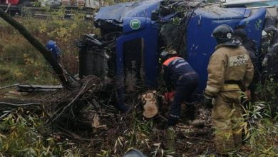 Фото - В Челябинской области опрокинулась фура с пиротехникой